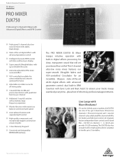 Behringer DJX750 Product Information Document