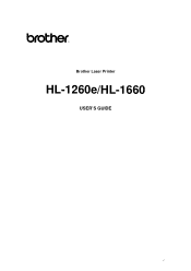 Brother International HL-1260E Users Manual - English