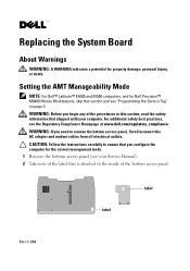 Dell Latitude E6400 ATG Replacing the System Board