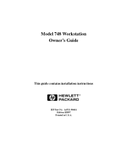 HP Model 748 HP Model 748 Workstation Owner's Guide