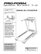 ProForm Quick Start 7.0 Treadmill French Manual