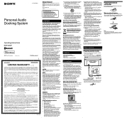 Sony RDP-X60IP Operating Instructions