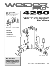 Weider Pro 4250 English Manual