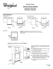 Whirlpool WED8500BW Dimension Guide