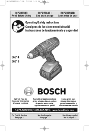 Bosch 36614-02 Operating Instructions