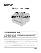 Brother International HL 1430 User Guide