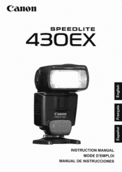 Canon Speedlite 430EX Instruction manual