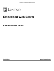 Lexmark CX727 Embedded Web Server Administrator s Guide
