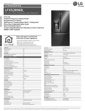 LG LFXS28968D Specification