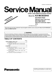 Panasonic KX-FAB318 Service Manual