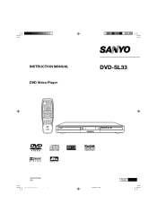 Sanyo DVD-SL33 Instruction Manual