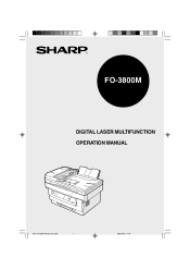 Sharp 3800M Operation Manual
