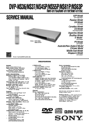 Sony DVPNS61 Service Manual