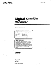 Sony SAT-B3 Operating Instructions  (primary manual)