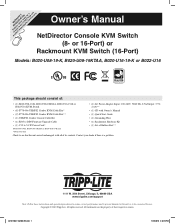 Tripp Lite B022-U08 Owner's Manual for B020-U/B022-U Series KVM Switches 932900