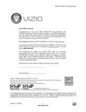 Vizio VF550XVT1A VF550XVT1A HDTV User Manual