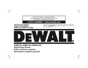 Dewalt DWE4120 Instruction Manual