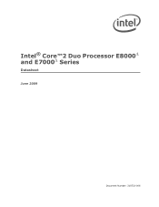 Intel E8200 Data Sheet
