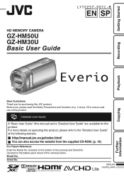 JVC GZ-HM50US Basic User Guide