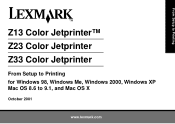 Lexmark Z13 From Setup to Printing (926 KB)
