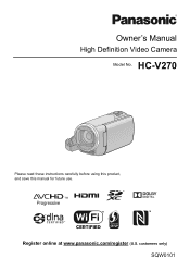 Panasonic HC-V270 Owners Manual