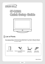 Samsung SP-R4232 Quick Guide (ENGLISH)