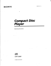 Sony CDP-CX681 Operating Instructions