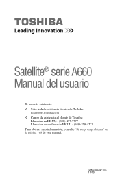 Toshiba Satellite M645-S4118 User's Guide for Satellite A660 Series (Spanish) (Español)