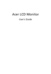 Acer ET.EV3WE.A08 B223W LCD Monitor User's Guide