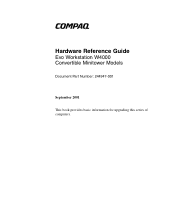 Compaq Evo Workstation w4000 Evo Workstation W4000 CMT Hardware Reference Guide
