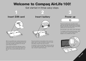 HP AirLife 100 Compaq AirLife 100 - Setup Essentials Card
