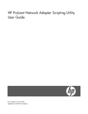 HP BladeSystem Dual NC370i HP ProLiant Network Adapter Scripting Utility User Guide