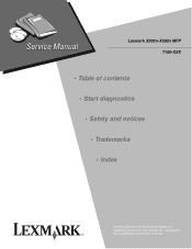 Lexmark X502n Service Manual