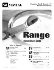 Maytag MER5765RAB Use and Care Guide