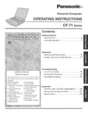 Panasonic CF71EY6GBAM CF71EY6GBAM User Guide
