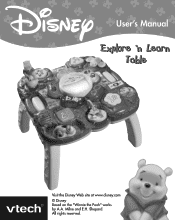 Vtech Winnie the Pooh Explore  n Learn Table User Manual