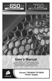 Corsair TX750 User Manual