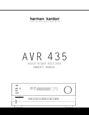 Harman Kardon AVR 435 Owners Manual