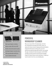 Panasonic KV-S1027C Spec Sheet