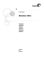 Seagate ST9808210A Momentus 4200.2 PATA Product Manual