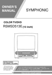 Symphonic RSMSD513E Owner's Manual
