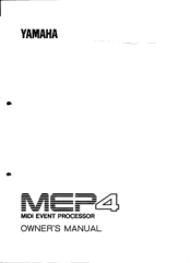 Yamaha MEP4 Owner's Manual (image)