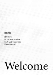 BenQ FP71G BLACK User Manual