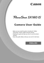 Canon PowerShot SX160 IS Black User Guide