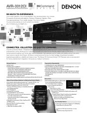 Denon AVR-3312CI Specification Sheet