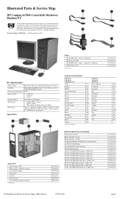 HP Dc7800 Illustrated Parts & Service Map - HP Compaq dc7800 Convertible Minitower Business PC