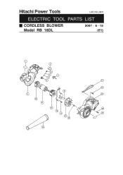 Hitachi RB18DLP4 Parts List