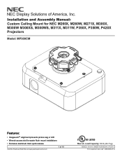 NEC NP-P451W MP300CM Installation Manual
