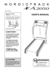 NordicTrack A2050 Treadmill English Manual