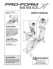 ProForm 600 S Treadmill English Manual